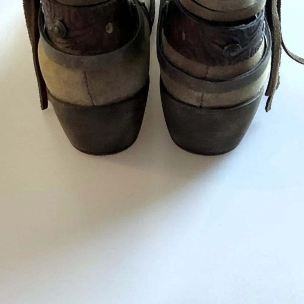 WESTERN POP JACKSON COWGIRL ANKLE BOOTS YOUTH 5M - Picture 7 of 11